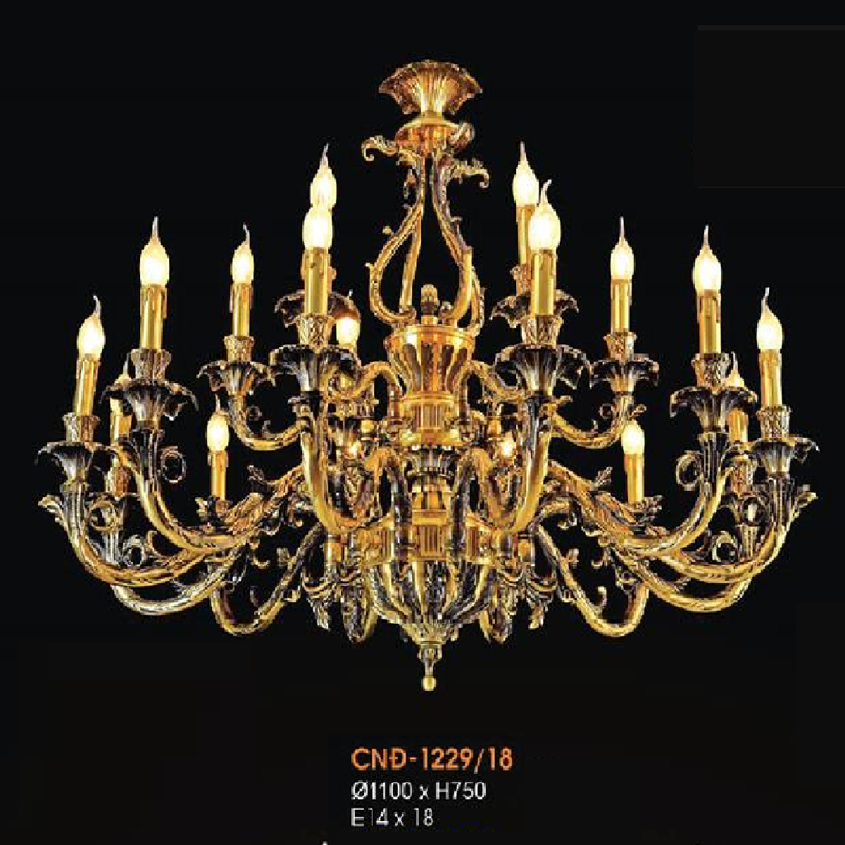 Đèn chùm đồng DGR-VR1229/18