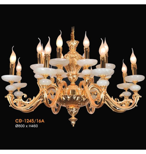 Đèn chùm đồng đá DGR-VR1245/16A