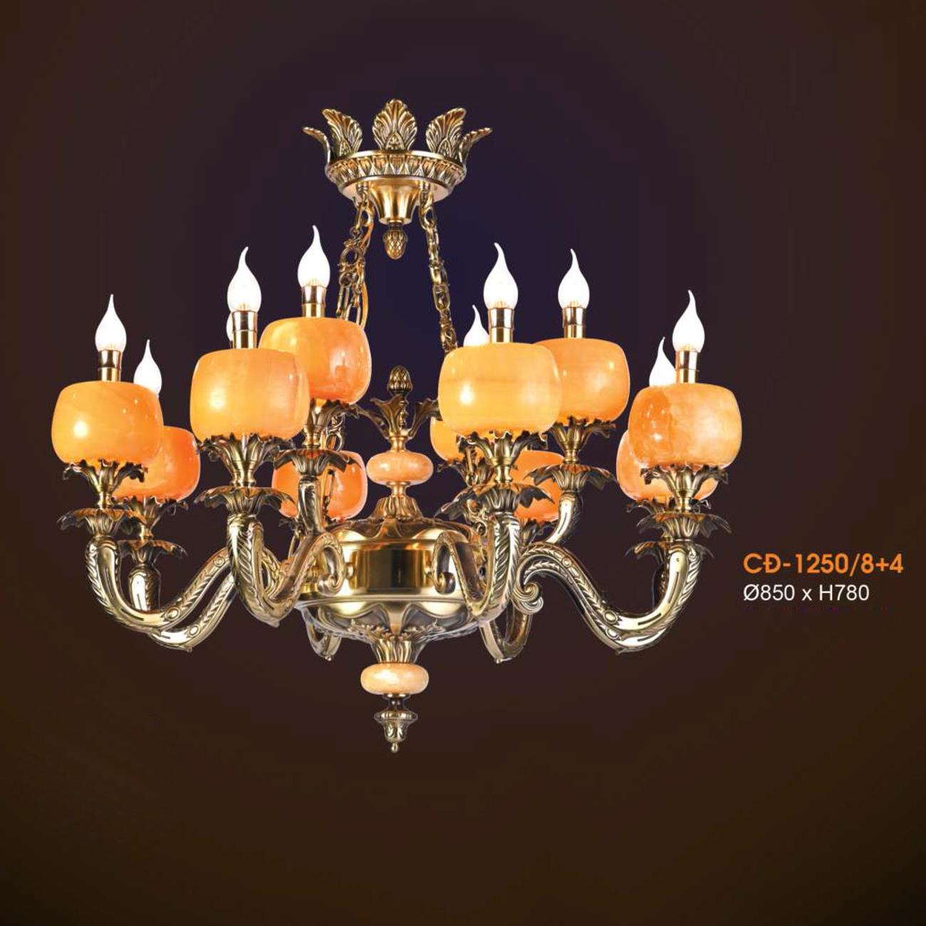 Đèn chùm đồng đá DGR-VR1250/8+4
