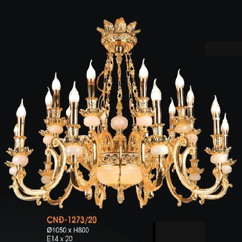 Đèn chùm đồng đá DGR-VR1273/20