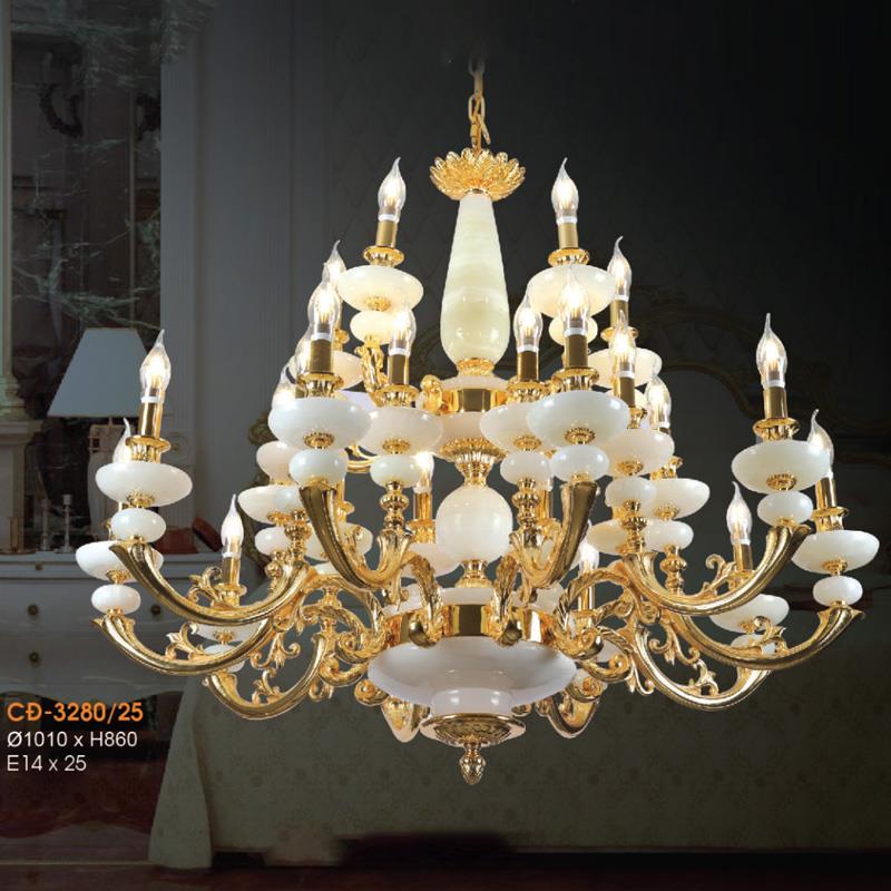 Đèn chùm đồng đá DGR-VR3280/25