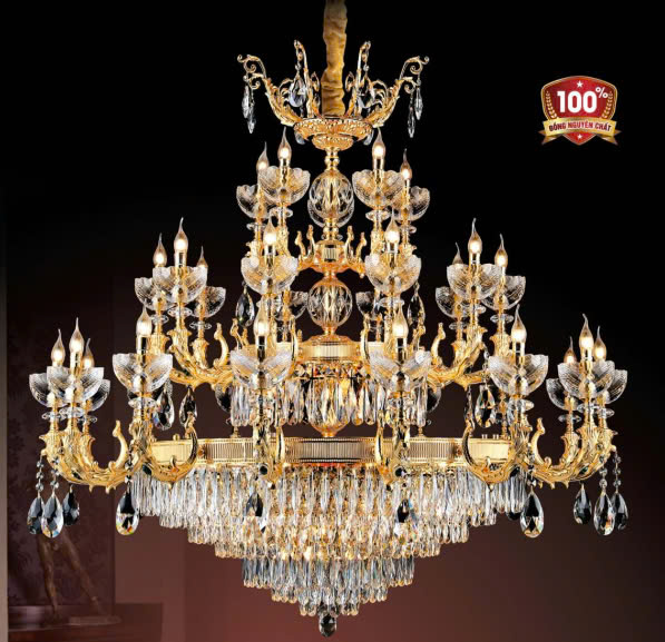 Đèn chùm đồng pha lê DGR-VR3338/30