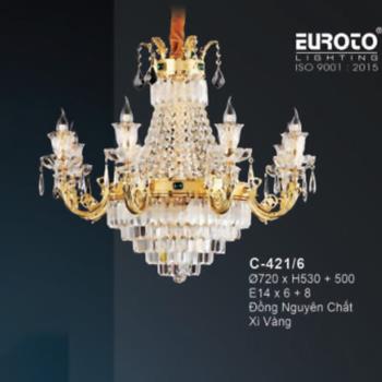Đèn chùm đồng pha lê DGR-EU421/6