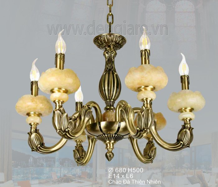 Đèn Chùm Đồng Đá DGR-SN6012/6