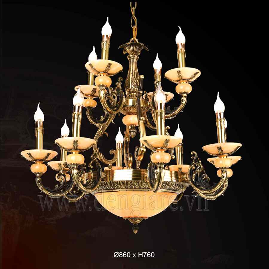 Đèn Chùm Đồng Đá DGR-VR1380/12