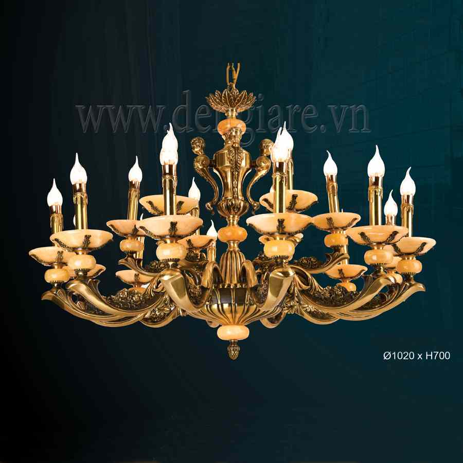 Đèn Chùm Đồng Đá DGR-VR3260/18