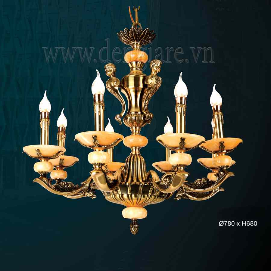 Đèn Chùm Đồng Đá DGR-VR3260/8