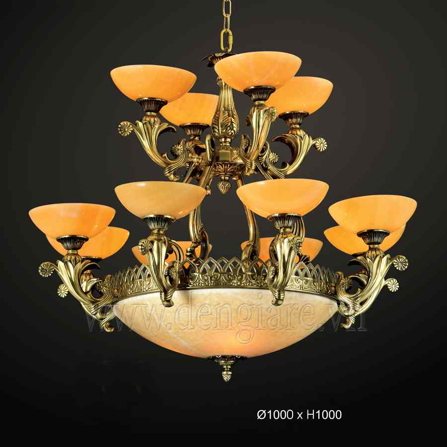 Đèn Chùm Đồng Đá DGR-VR6353/12
