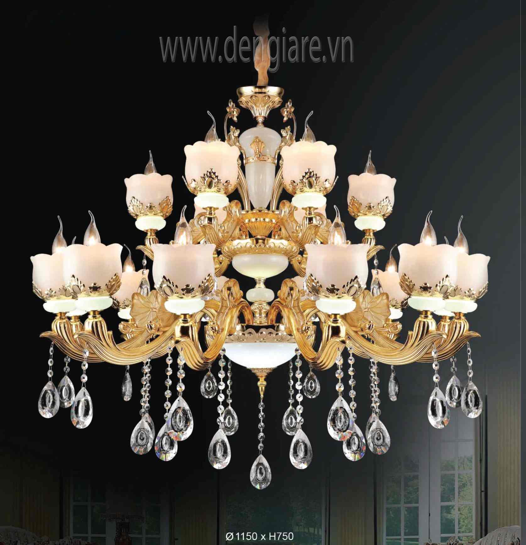 Đèn Chùm Kiểu Châu Âu DGR-VR3072/18 Ø115cm