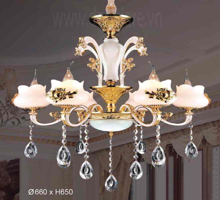 Đèn Chùm Kiểu Châu Âu DGR-VR3073/6 Ø66cm