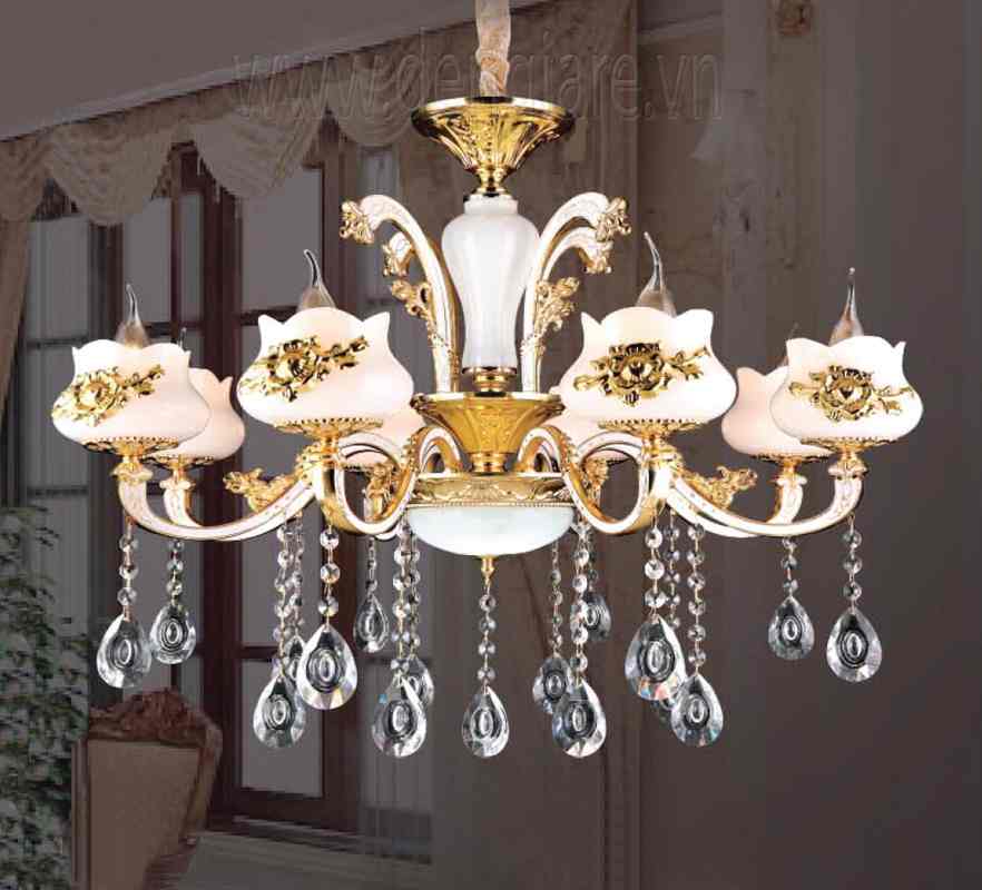 Đèn Chùm Kiểu Châu Âu DGR-VR3073/8 Ø80cm
