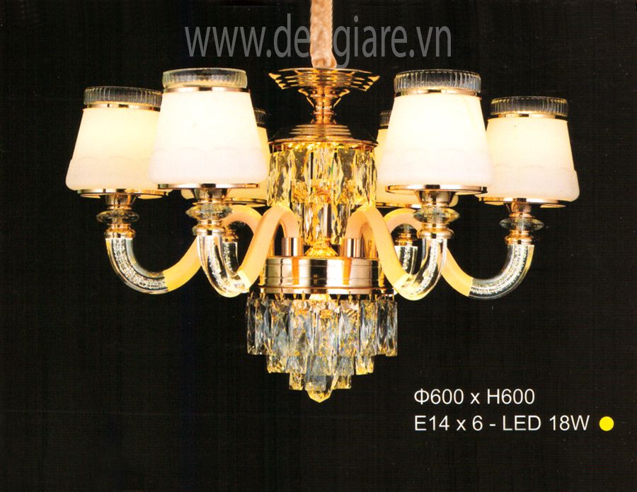 Đèn chùm kiểu Châu Âu DGR-ER3014/6 Ø60cm