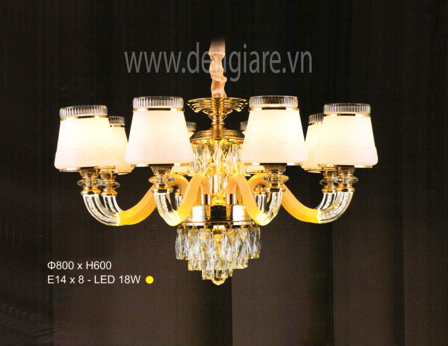 Đèn chùm kiểu Châu Âu DGR-ER3014/8 Ø80cm