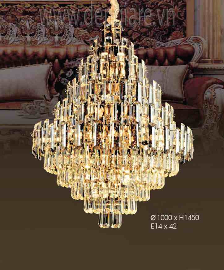 Đèn chùm pha lê DGR-VR090 Ø100cm