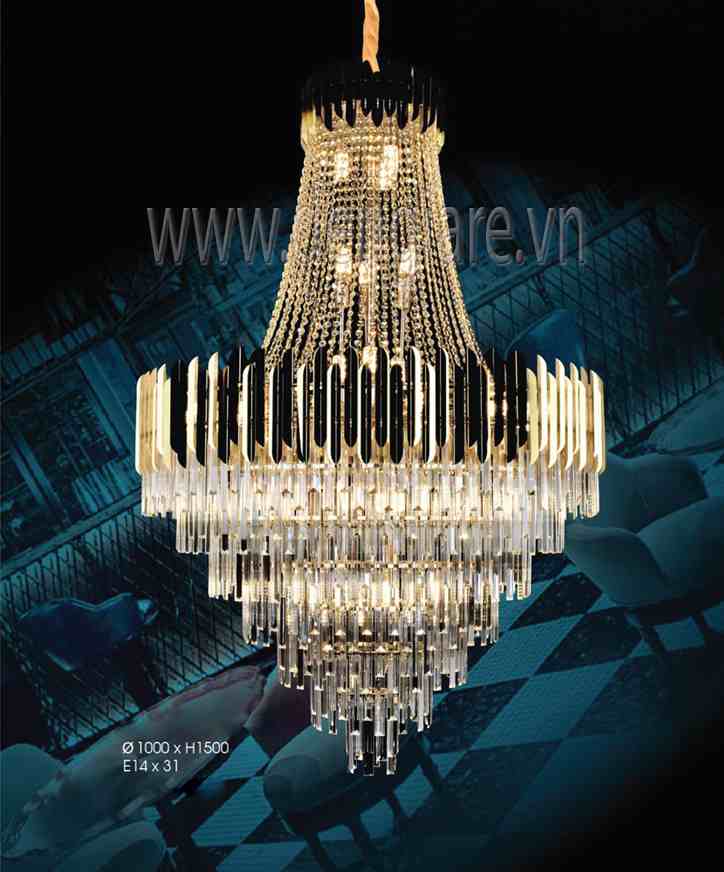 Đèn chùm pha lê DGR-VR8615 Ø100cm