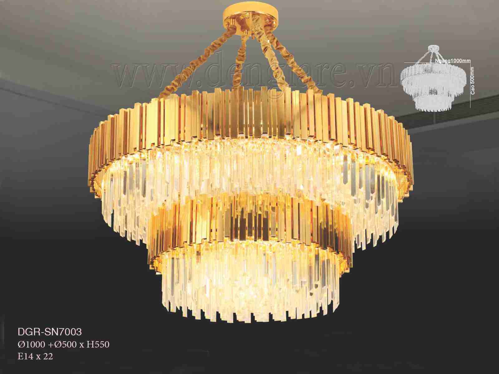 Đèn Chùm Pha Lê DGR-SN7003 Ø100cm
