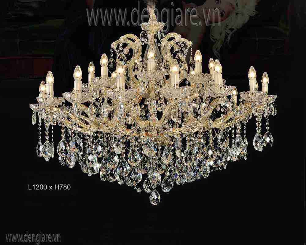 Đèn chùm pha lê nến DGR-VR5128/24 Ø120cm