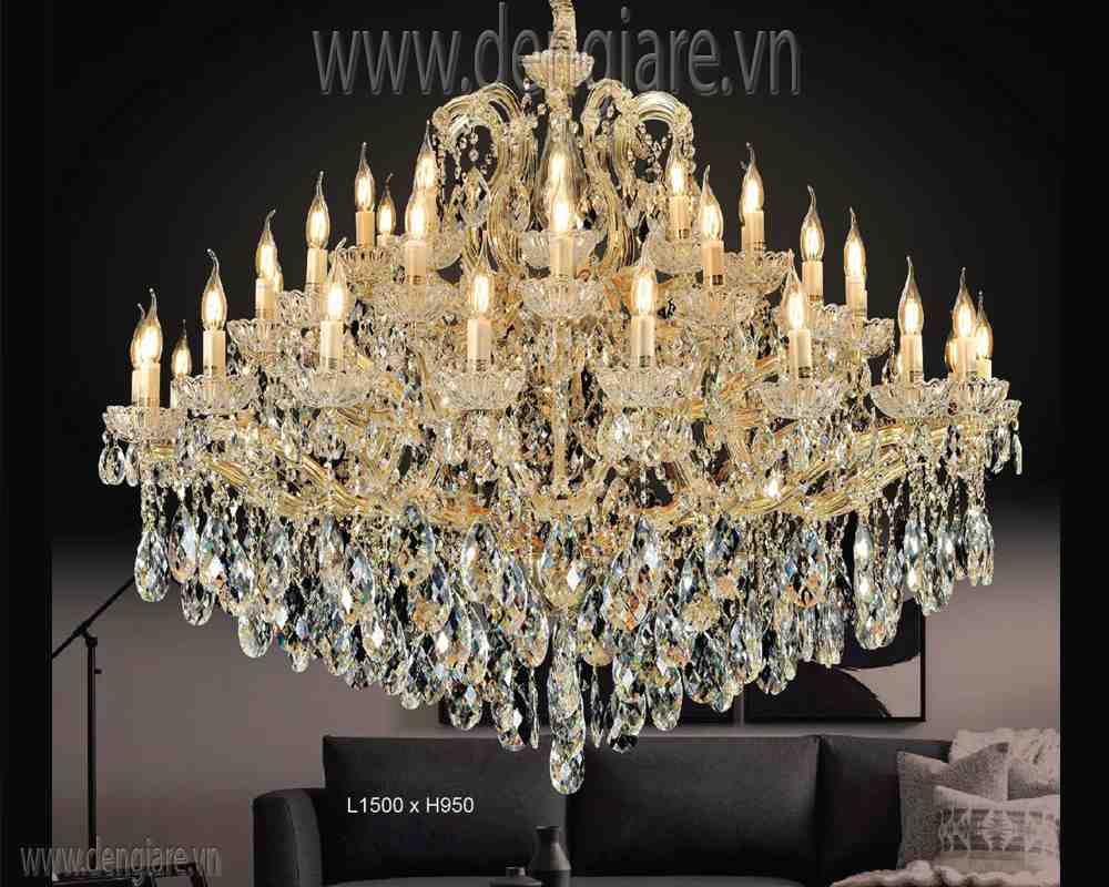 Đèn chùm pha lê nến DGR-VR5128/45 Ø150cm