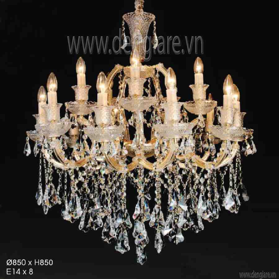 Đèn chùm pha lê nến DGR-VR5213/15 Ø85cm
