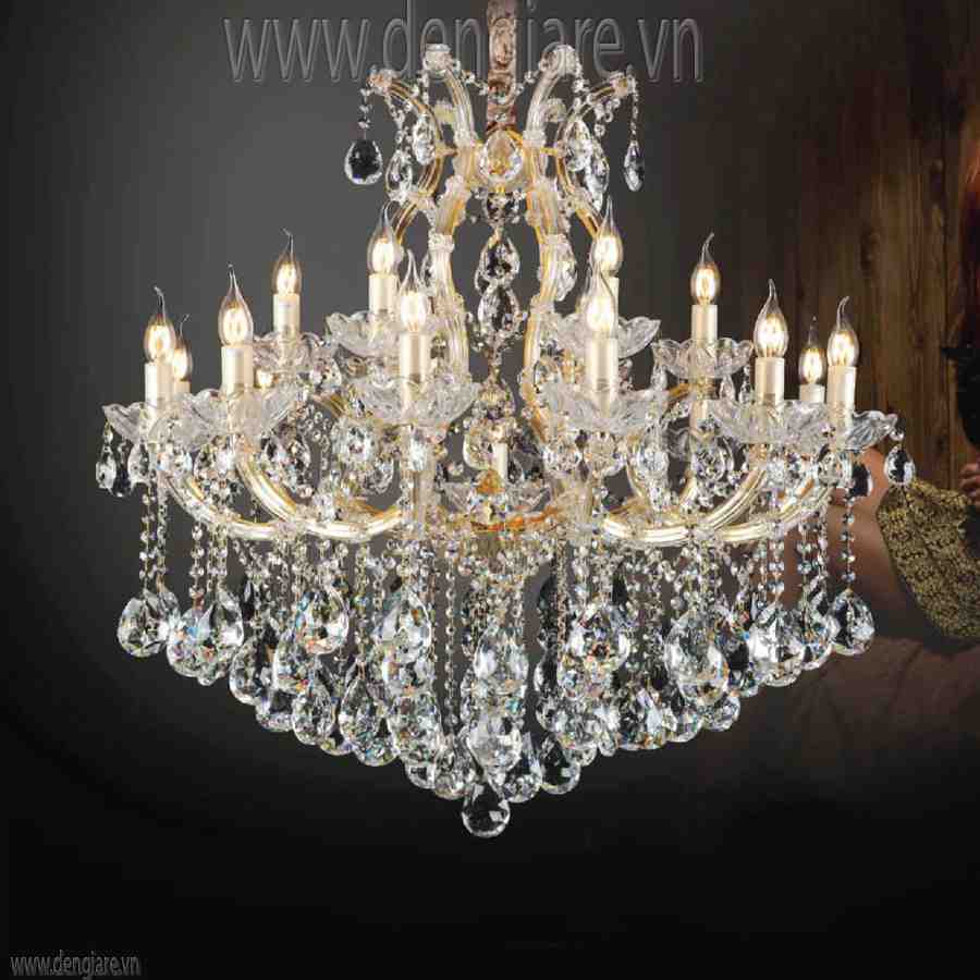 Đèn chùm pha lê nến DGR-VR5249/19 Ø90cm