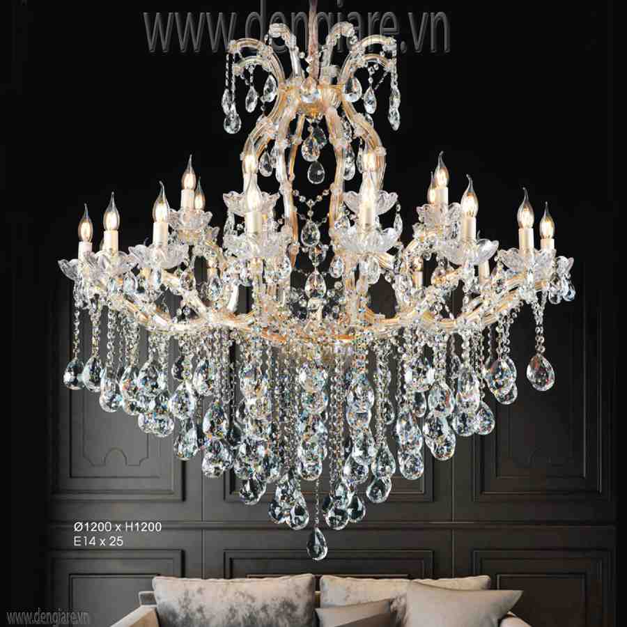 Đèn chùm pha lê nến DGR-VR5249/25 Ø120cm