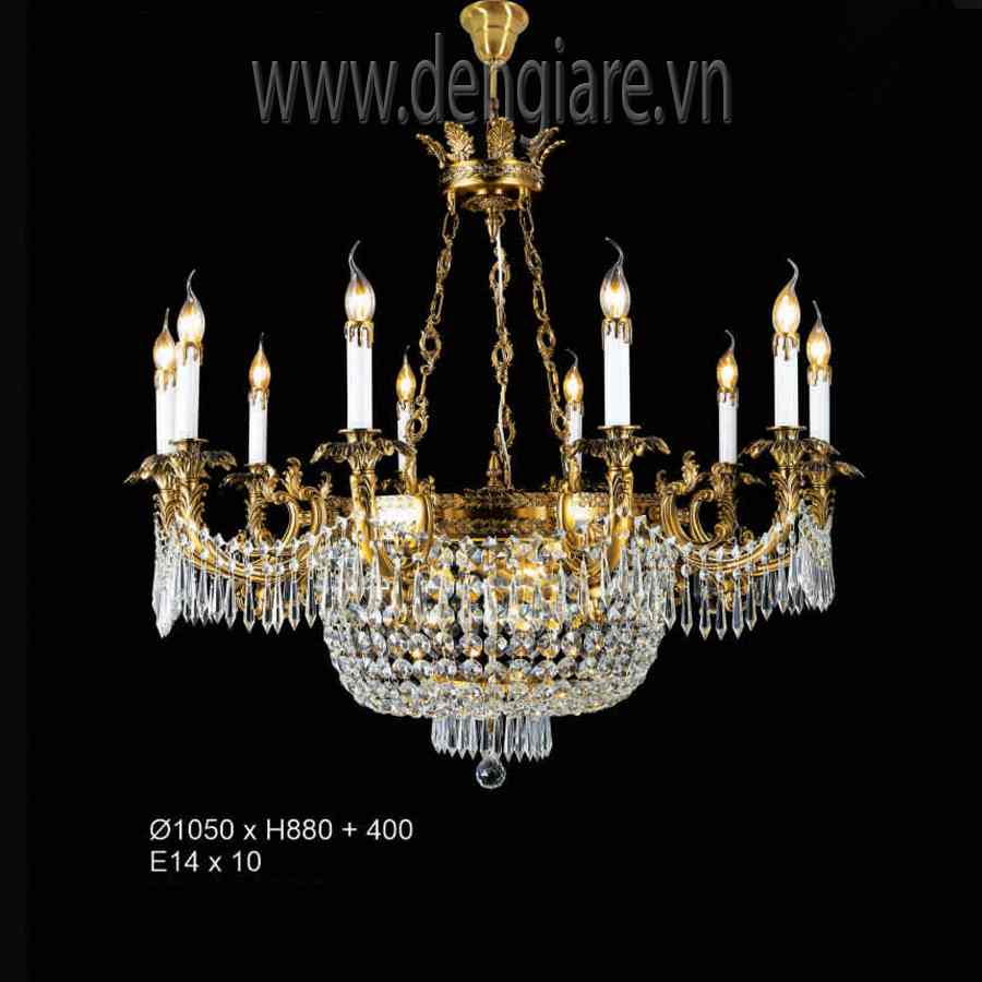 Đèn chùm pha lê nến DGR-HF68965/10 Ø105cm