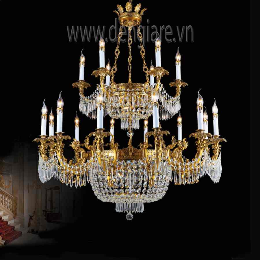 Đèn chùm pha lê nến DGR-HF68965/18 Ø115cm