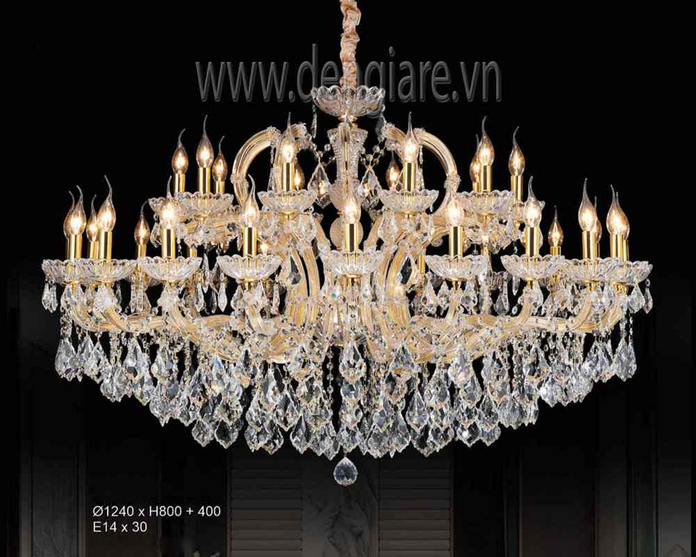 Đèn chùm pha lê nến DGR-HF8124/30 Ø124cm