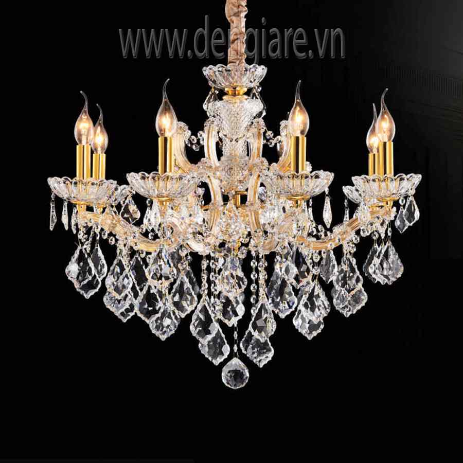 Đèn chùm pha lê nến DGR-HF8124/8 Ø66cm