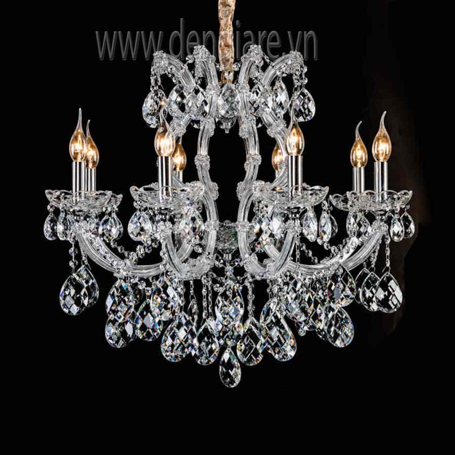 Đèn chùm pha lê nến DGR-HF8127/8 Ø72cm
