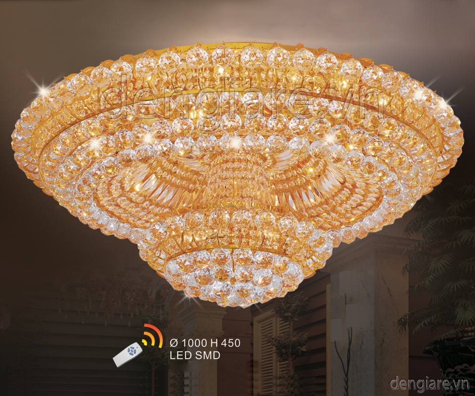 Đèn mâm pha lê DGR-SN3047 Ø100cm