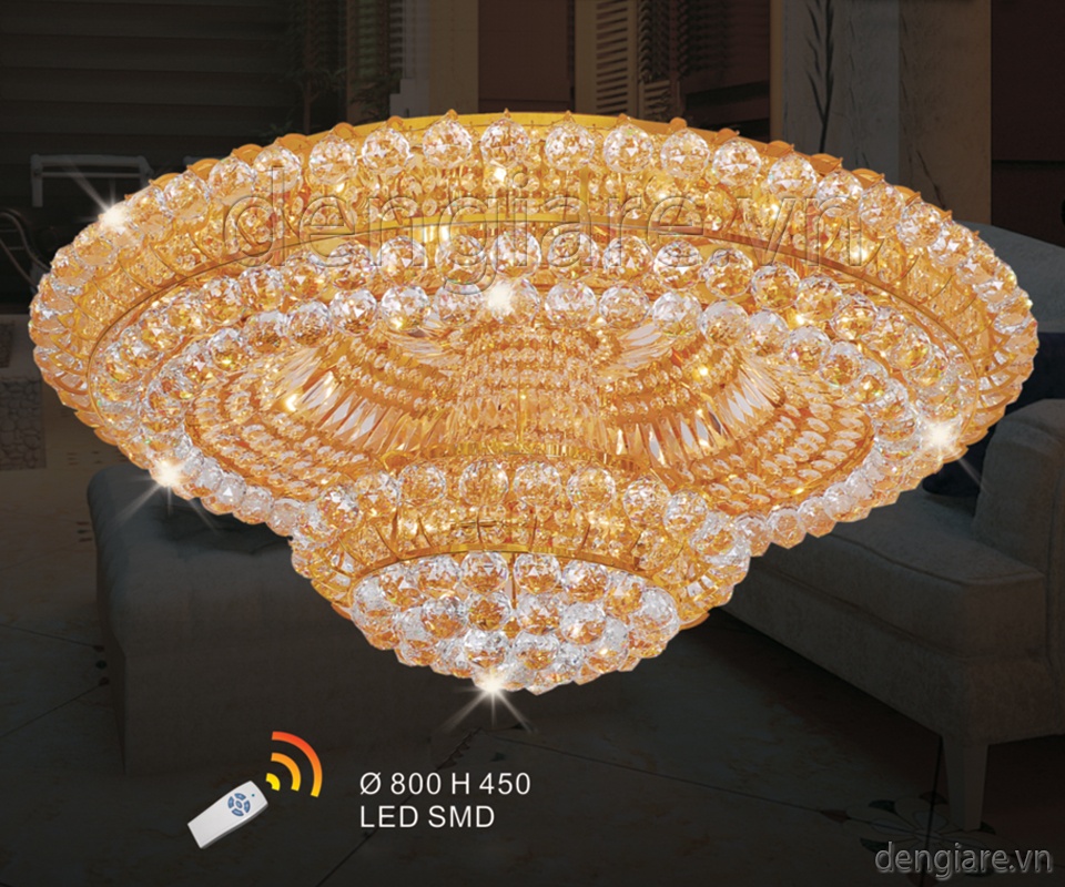 Đèn mâm pha lê DGR-SN3048 Ø80cm