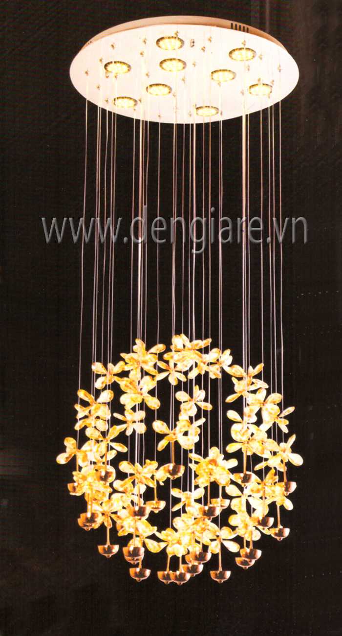 Đèn pha lê thả thông tầng DGR-QN8044/36 Ø60cm