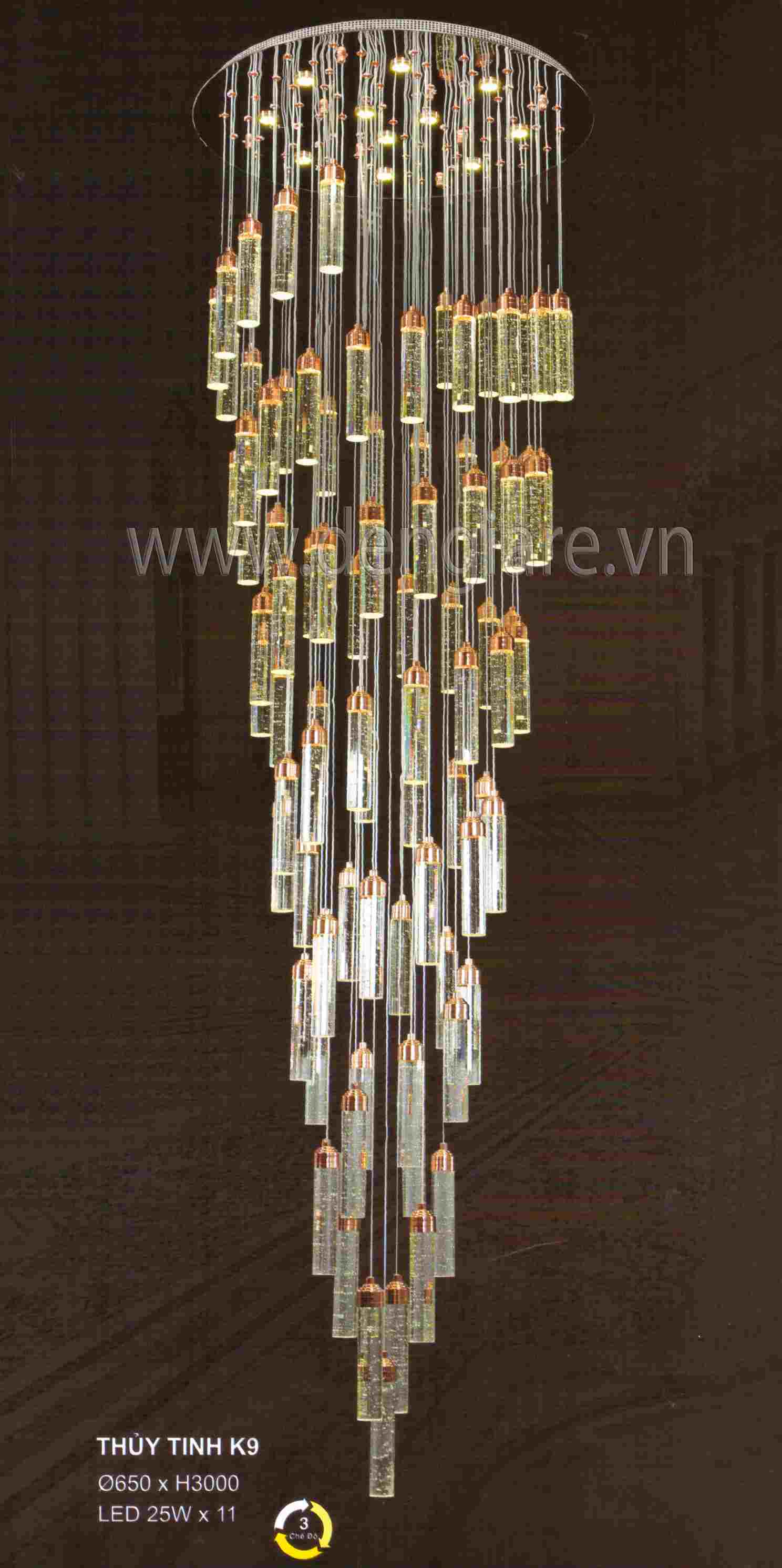 Đèn thả thông tầng DGR-HF88856/85 Ø65cm