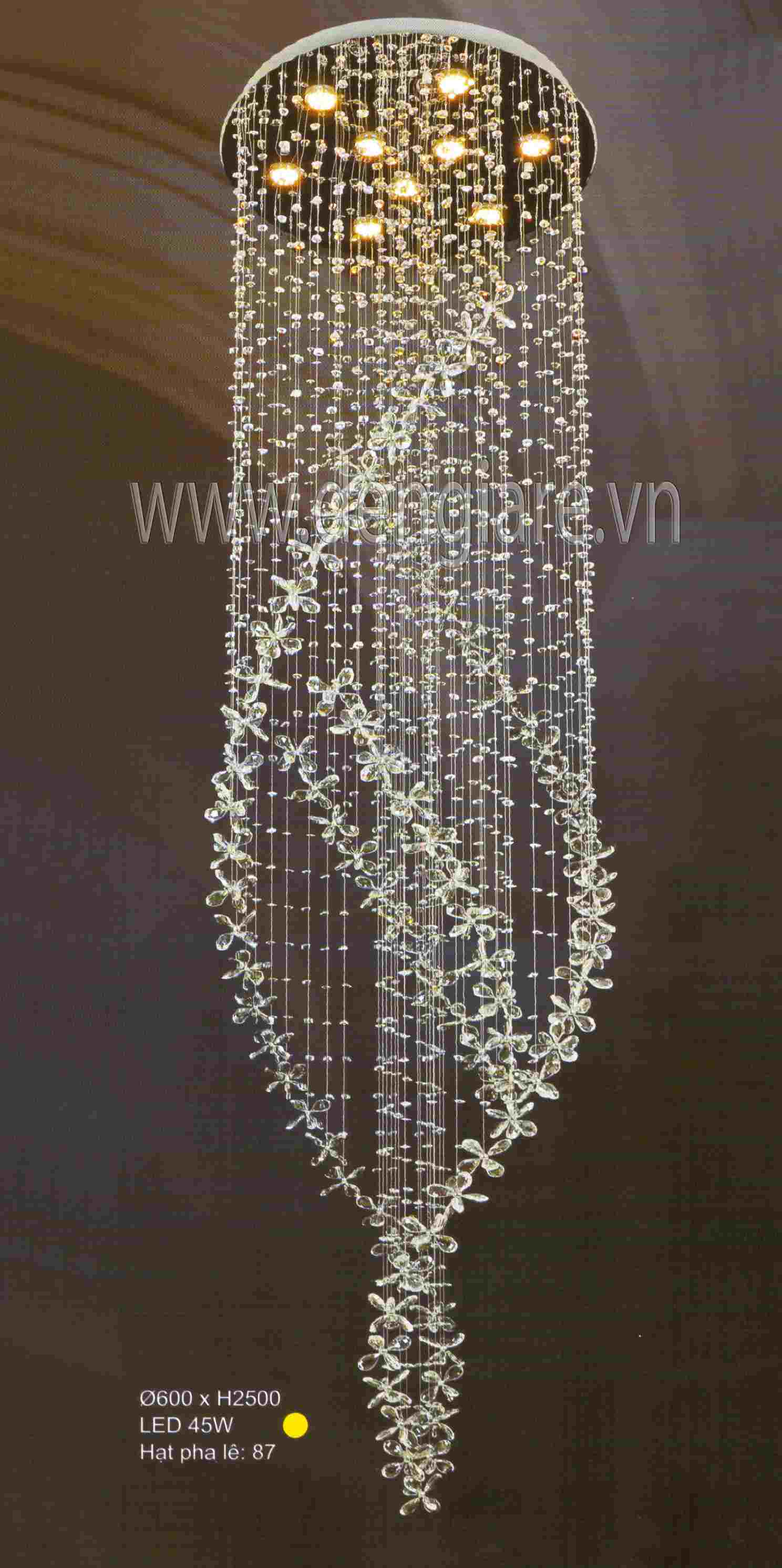 Đèn thả thông tầng DGR-HF1318/9 Ø60cm